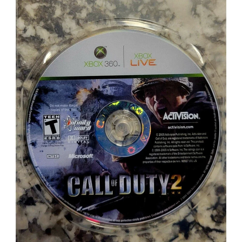Call of Duty 2 (Microsoft Xbox 360, 2005) DISC ONLY! GD COND, FAST SHIPPING